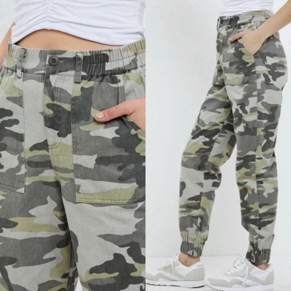 NEW Pacsun PS/LA Khaki Camo Joggers Size Medium - Picture 1 of 10